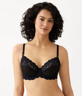 Embrace Lace® Underwire Bra: Black/Night Sky