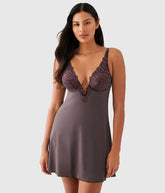 After Dark Chemise: Raisin