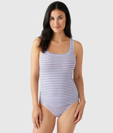 Understated Cotton Tank: Orchid Petal Stripe