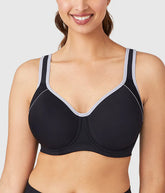 Lindsey Sport Contour Underwire Bra: Black/Lilac Gray