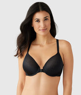 Back Appeal® Front Close T-Shirt Bra: Black