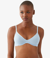 Cotton To A Tee Scoop Underwire Bra: Dream Blue