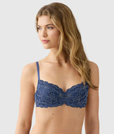 Feeling Famous Balconette Contour Bra: Crown Blue/ Blue Glow