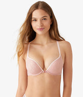 Shadow Scene Front Close Push Up Bra: Blush Pink
