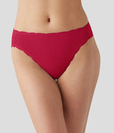 Inspired Eyelet Hi-Leg: Cerise