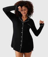Lease to Lounge Sleepshirt: Black