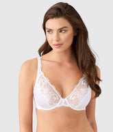 Modern Affair Plunge Underwire Bra: White