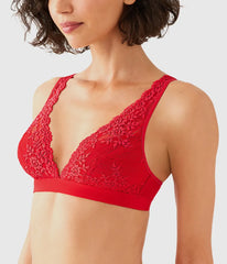 Embrace Lace® Wire Free Bralette: Equestrian Red