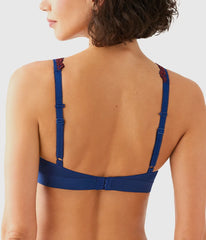 Embrace Lace® Wire Free Bralette: Blue Depths/Cordovan