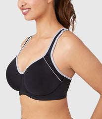 Lindsey Sport Contour Underwire Bra: Black/Lilac Gray