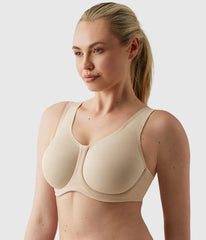 Simone Sport Underwire Bra: Sand