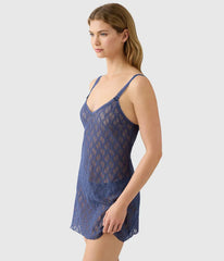 Lace Kiss Chemise: Crown Blue