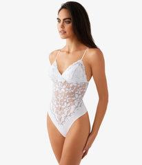 Feeling Famous Bodysuit: White/Frozen Fjord
