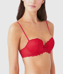 Lace Encounter Contour Bra: Crimson Red