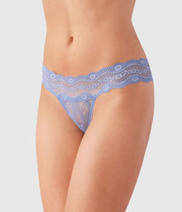 Lace Kiss Thong: Country Blue
