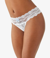 Lace Kiss Thong: White