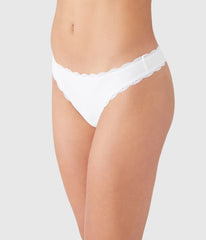 Inspired Eyelet Thong: White