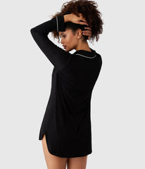 Lease to Lounge Sleepshirt: Black