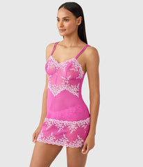 Embrace Lace® Chemise: Wild Azalea/Cradle Pink