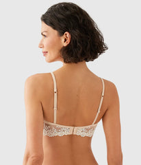 Embrace Lace® Petite Push Up Underwire Bra: Sand