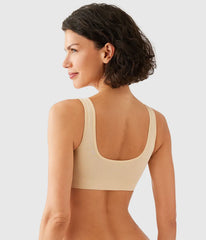 B-Smooth® Front Close Bralette: Sand