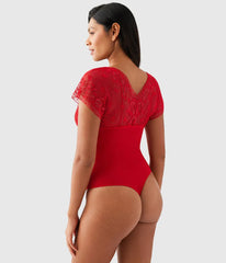 Lifted In Luxury Bodysuit: Equestrian Red