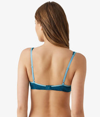 Shadow Scene Underwire Bra: Blue Coral
