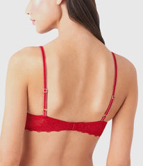 Lace Encounter Contour Bra: Crimson Red