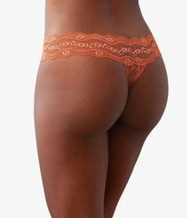Lace Kiss Thong: Baked Clay