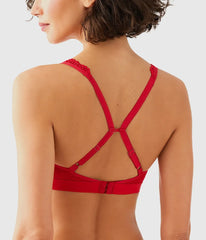 Embrace Lace® Wire Free Bralette: Equestrian Red