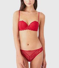 Lace Encounter Contour Bra: Crimson Red