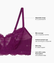 Vivid Attraction Bralette: Dark Purple