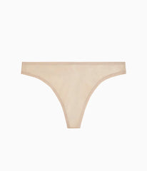 Understated Cotton Thong: Sand