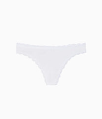 Inspired Eyelet Thong: White