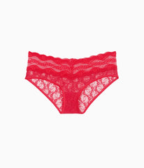 Lace Kiss Hipster: Crimson Red