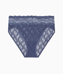 Lace Kiss Hi-Leg: Crown Blue