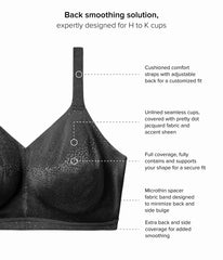 Back Appeal® H-K Cup Wire Free Bra: Black