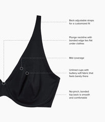 Better Than Braless™ Underwire Bra: Black