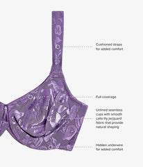 Awareness Underwire Bra: Grape Compote