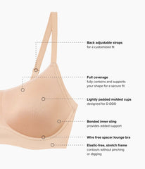 Easy Like Sunday™ Wire Free T-Shirt Bra: Praline