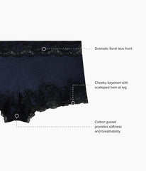Modern Affair Boyshort: Night Sky/Black