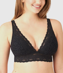 Halo Lace Wire Free Bralette: Black