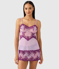 Embrace Lace® Chemise: Lavender Sage/Dark Purple