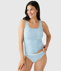 Understated Cotton Tank: Angel Falls Stripe