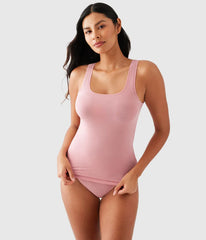 Understated Cotton Tank: Rose Elegance