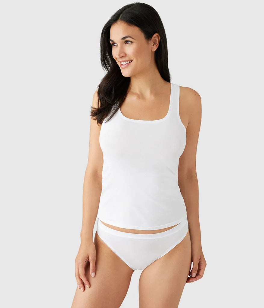 Understated Cotton Tank: White