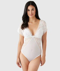 Lifted In Luxury Bodysuit: Egret