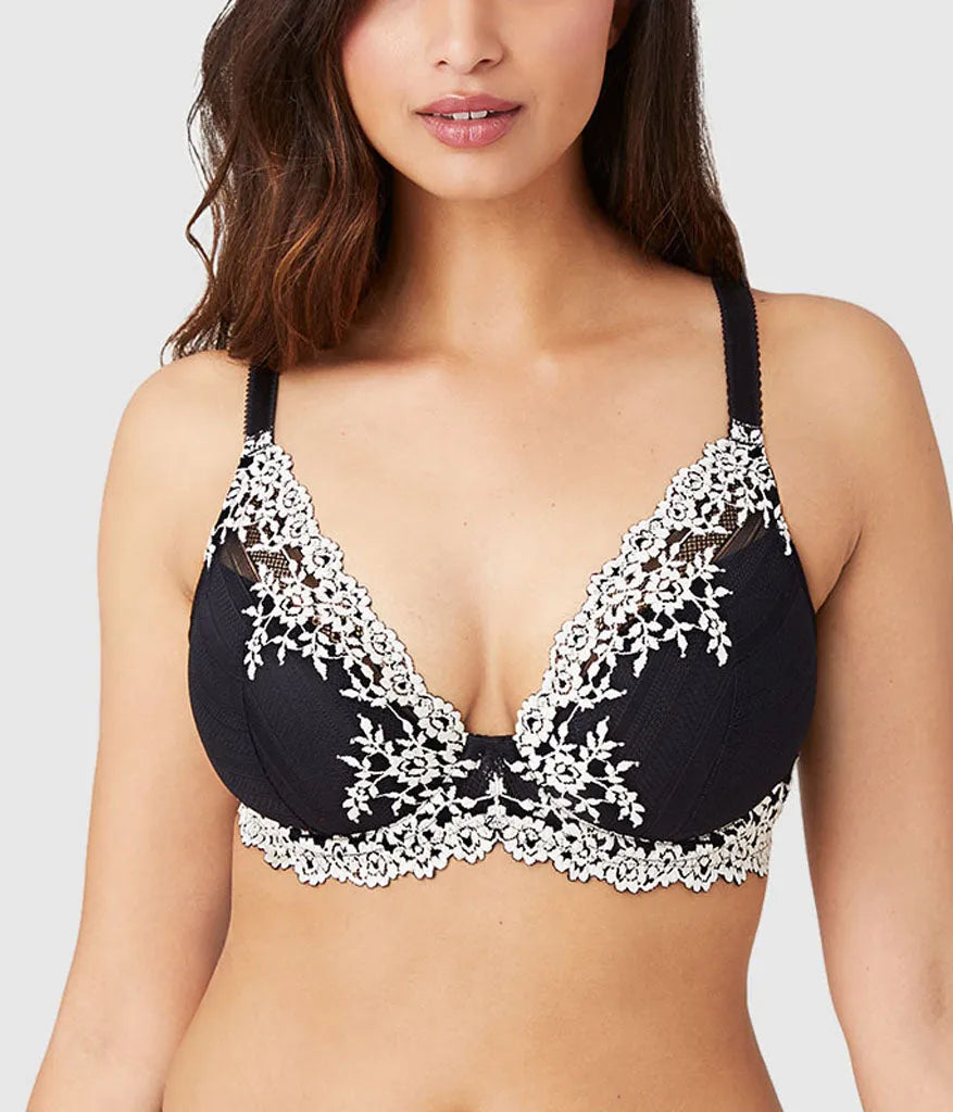 Embrace Lace® Plunge Bra: Black