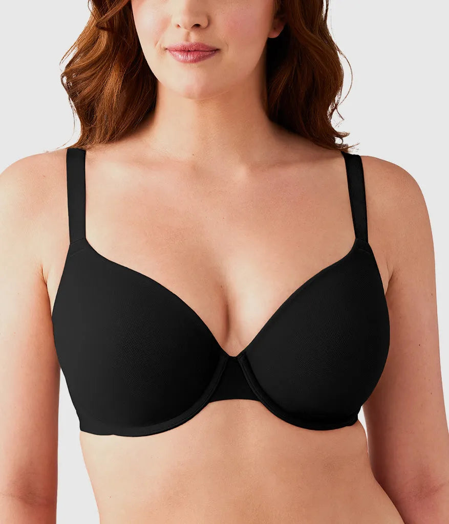 Shape Revelation® Shallow Top Underwire T-Shirt Bra: Black