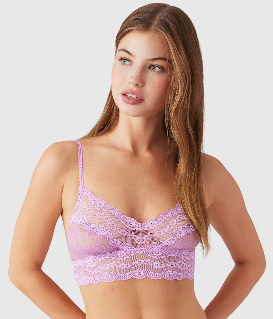 Lace Kiss Bralette: Smoky Grape